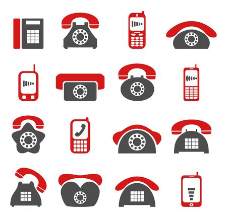 Set of icons of phone  A vector illustrationのイラスト素材