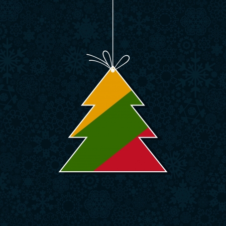 The Christmas tree consists of snowflakes  のイラスト素材