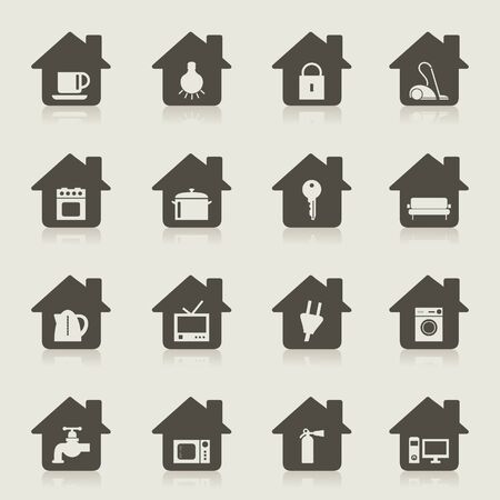 Set of icons of houses  のイラスト素材