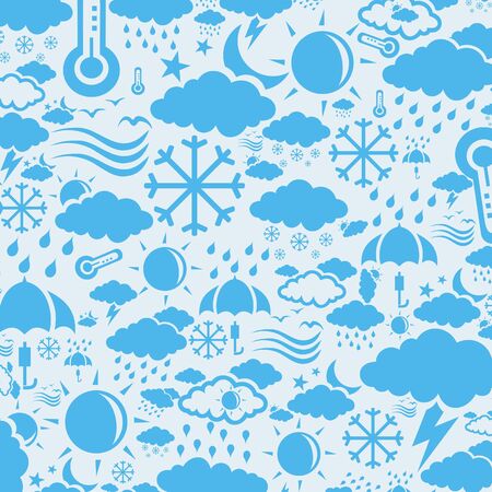 Background collected from weather symbols. A  illustrationのイラスト素材
