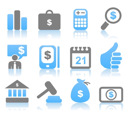 Set of icons for business  A vector illustrationのイラスト素材