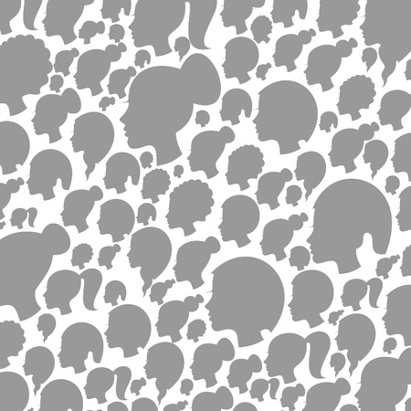 Background made from female a head  のイラスト素材