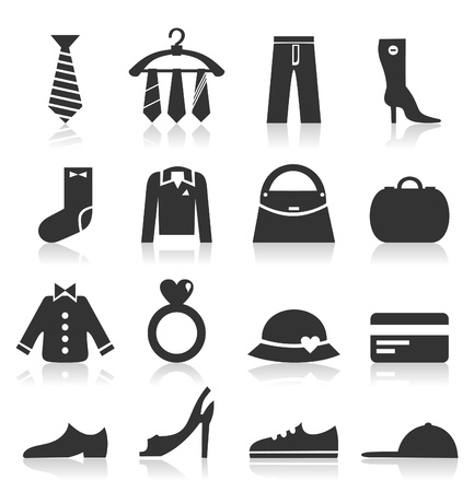 Set of icons on a theme clothes  のイラスト素材