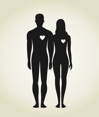 Enamoured man and the woman  のイラスト素材