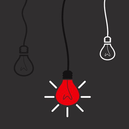 The red bulb means idea  A  illustrationのイラスト素材