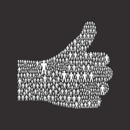 Business a hand from the person  A  illustrationのイラスト素材