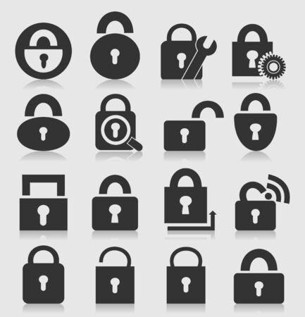 Set of locks for the house  A illustrationのイラスト素材