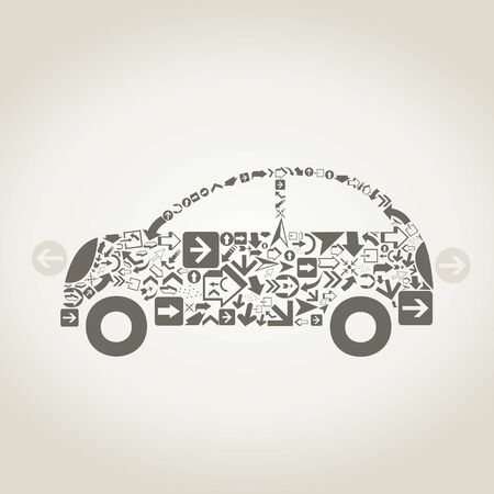 The car made from arrow   illustrationのイラスト素材