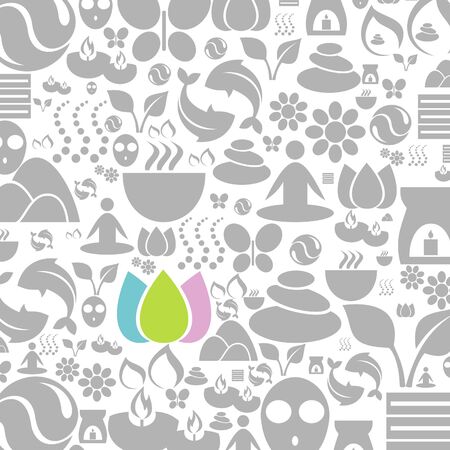 Background made from spa subjects  illustrationのイラスト素材