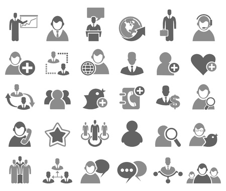 Set users for business illustrationのイラスト素材