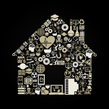 The house made of a science of subjects のイラスト素材