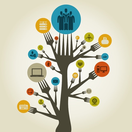 Details the computer on a plug  A vector illustrationのイラスト素材