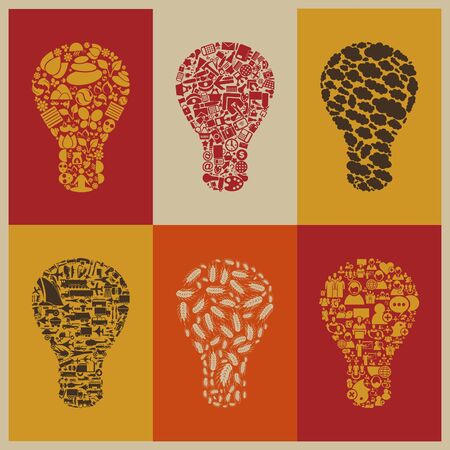 Set of bulbs for design のイラスト素材