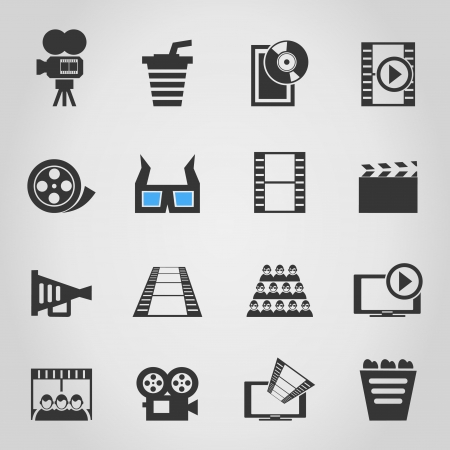 Set of icons of cinema  A  illustrationのイラスト素材