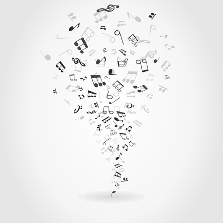 Abstraction on a theme music. A vector illustrationのイラスト素材