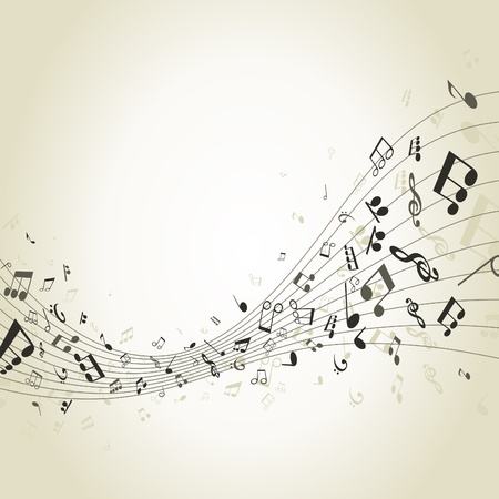 Abstraction on a theme music. A vector illustrationのイラスト素材