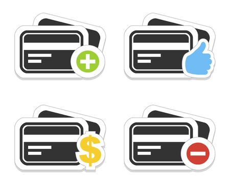 Set of icons a credit card のイラスト素材