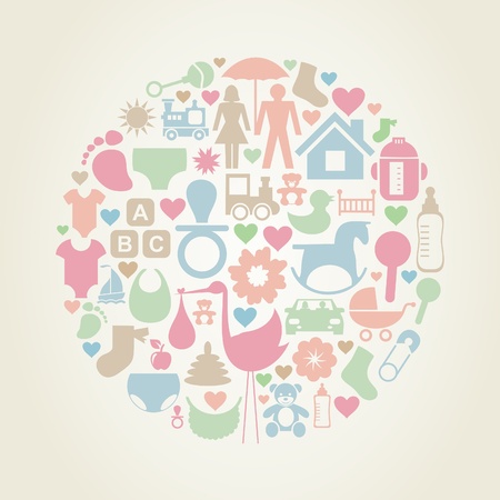 Sphere made of the childhood. A illustrationのイラスト素材