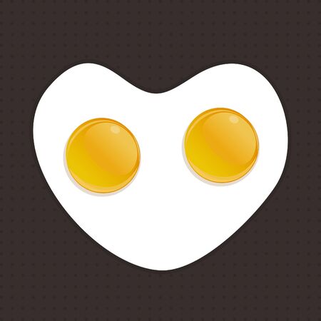 Fried eggs from two eggs  A illustrationのイラスト素材