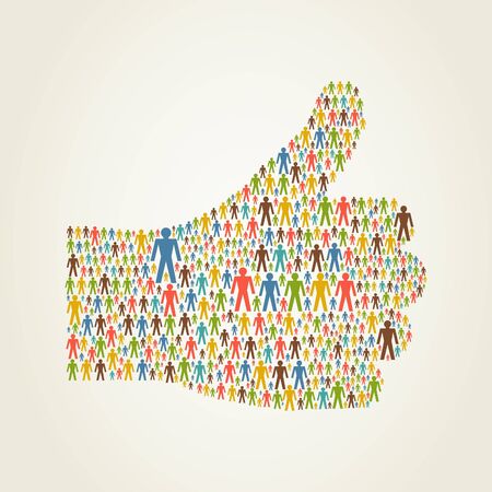 Business a hand from the person  A illustrationのイラスト素材