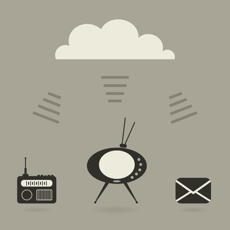Abstraction of a retro communication  A illustrationのイラスト素材
