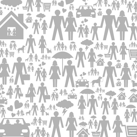 Background made of a family  A  illustrationのイラスト素材