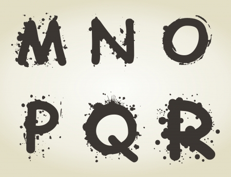 The alphabet from letters of blots. A  illustrationのイラスト素材