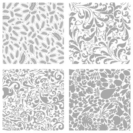 Grey background from leafs. A vector illustrationのイラスト素材