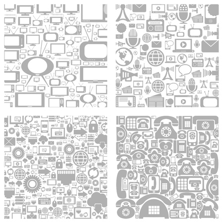 Set of a background of the technician. A vector illustrationのイラスト素材