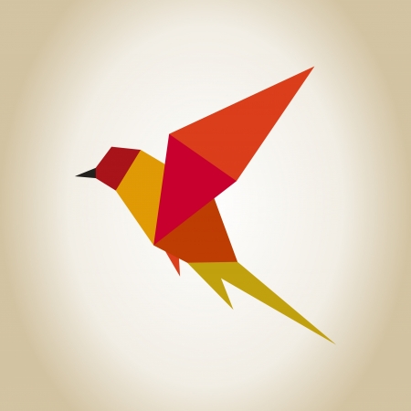 Abstraction a bird in flight. A vector illustrationのイラスト素材