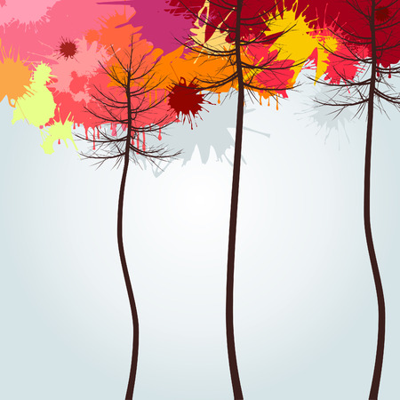Autumn wood illustrationのイラスト素材