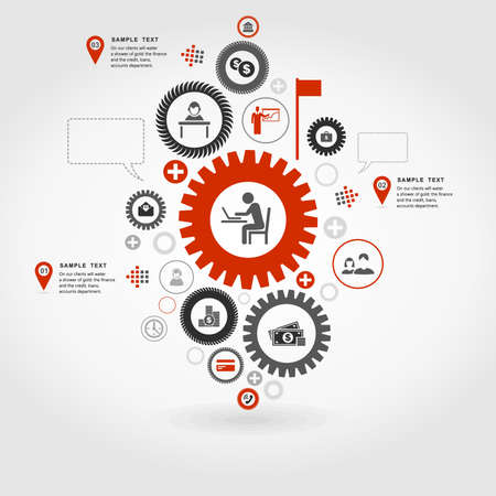 Business a gear wheel abstraction illustrationのイラスト素材
