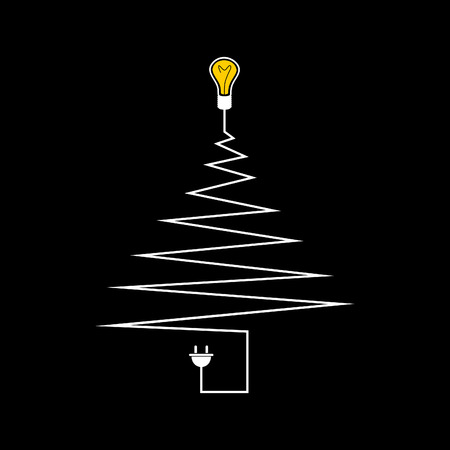 Electric Christmas tree. A illustrationのイラスト素材