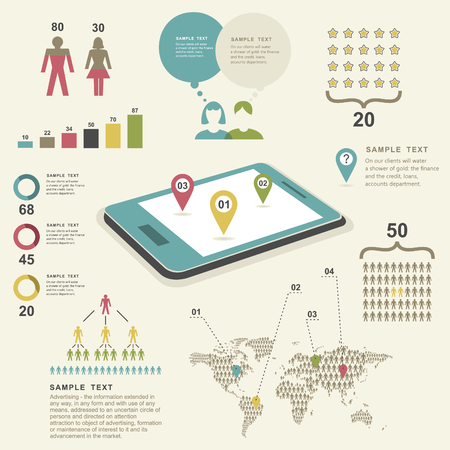 Info the schedule communication illustrationのイラスト素材