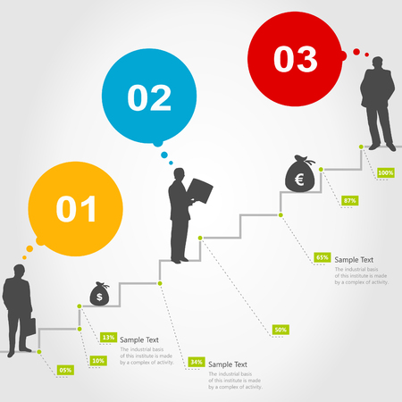 Business a ladder of successes. A vector illustrationのイラスト素材