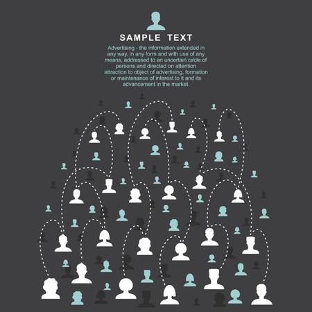 Dialogue of people in social networks. A vector illustrationのイラスト素材