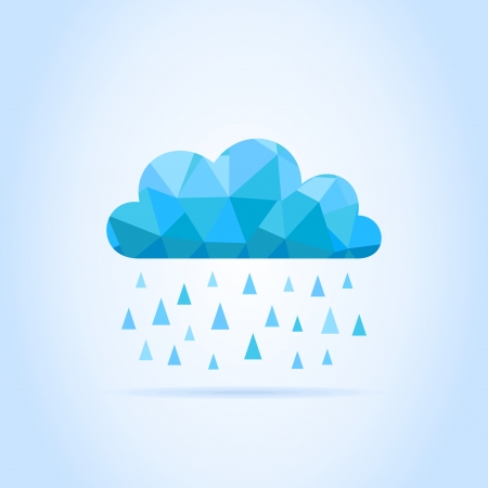 The blue sky and clouds on it. A vector illustrationのイラスト素材