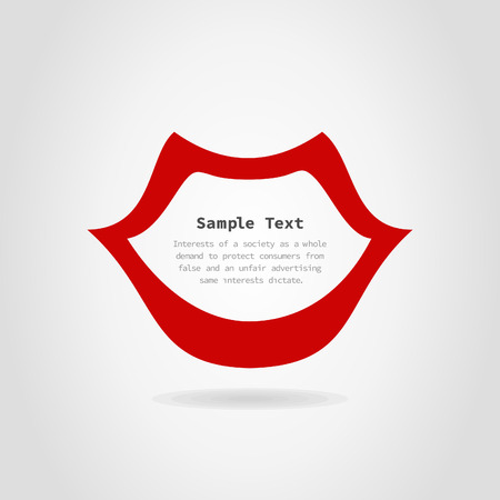Open mouth of the person. A vector illustrationのイラスト素材