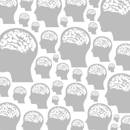 Background made of a head. A vector illustrationのイラスト素材