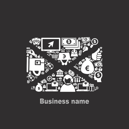 The letter made of business. A vector illustrationのイラスト素材