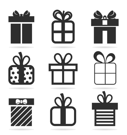 Set of icons a gift. A vector illustrationのイラスト素材