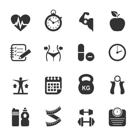 Set of icons sports medicine. A vector illustrationのイラスト素材