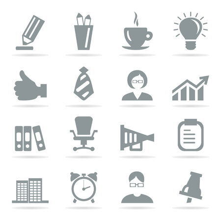 Set of icons of office. A vector illustrationのイラスト素材