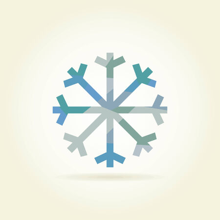 Snowflake on a grey background. A vector illustrationのイラスト素材