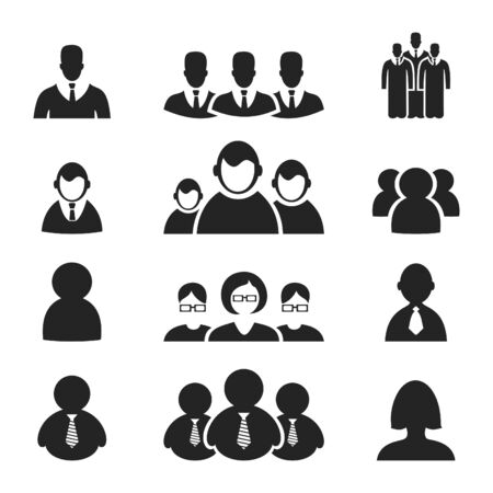 Set users for business. A vector illustrationのイラスト素材