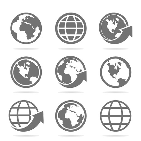 Set of icons of the world. A vector illustrationのイラスト素材