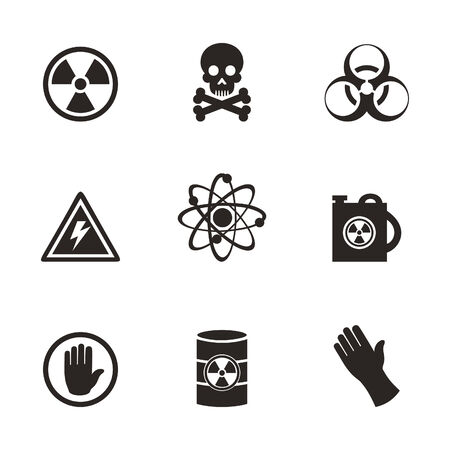 Set of icons danger. A illustrationのイラスト素材