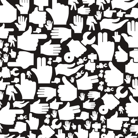 Design layout made of hands. A illustrationのイラスト素材