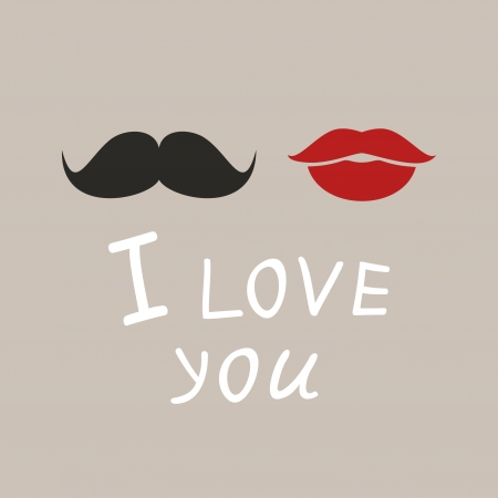 Lips and mustaches. A illustrationのイラスト素材