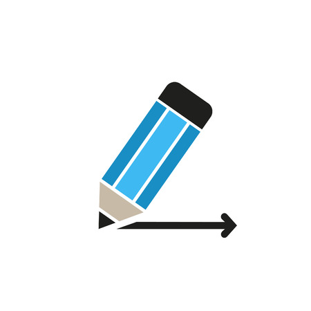 Pencil in an arrow. A illustrationのイラスト素材
